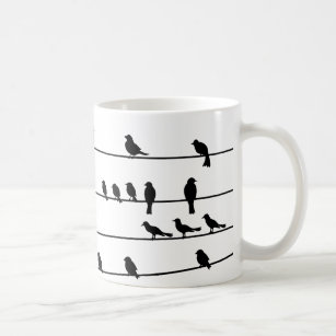 Beautiful Simple Modern Birds On A Wire Coffee Mug