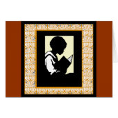 Silhouette of boy reading (Front Horizontal)