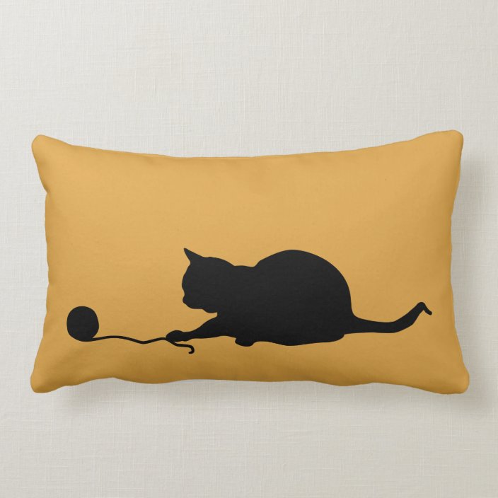 cat silhouette pillow