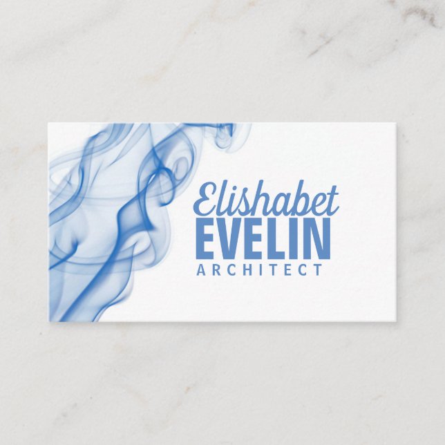 Silhouette Of Colored Smoke g79 Business Card (Front)