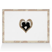 Silhouette of Couple Kissing (Camouflage Heart) (Inside Horizontal (Top))