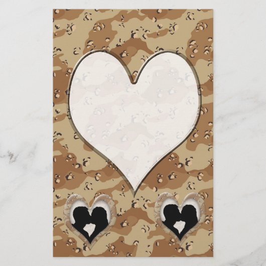 Silhouette of Couple Kissing (Camouflage Heart) (Front)