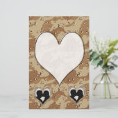 Silhouette of Couple Kissing (Camouflage Heart) (Standing Front)