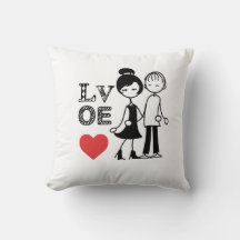 Silhouette of couple, love, heart.