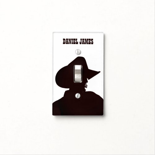 Silhouette of Cowboy Light Switch Cover
