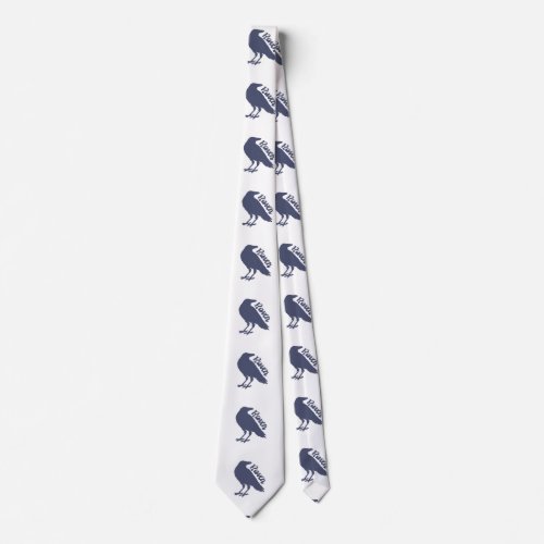 Silhouette of crow _ Choose background color Neck Tie