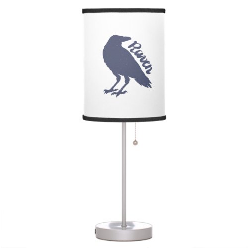 Silhouette of crow _ Choose background color Table Lamp