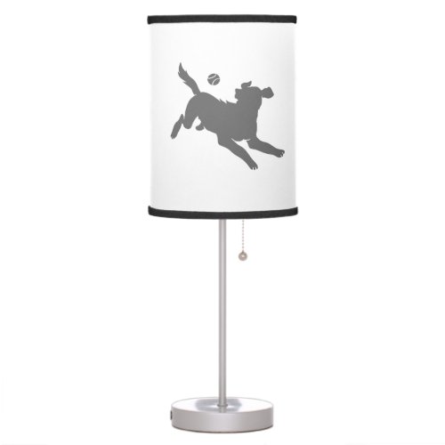 Silhouette of dog with ball table lamp