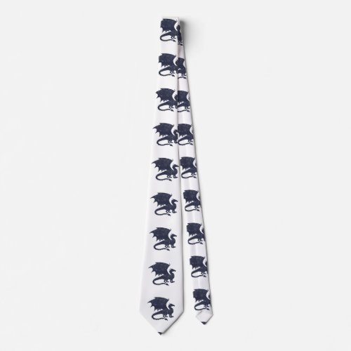 Silhouette of dragon _ Choose background color Neck Tie