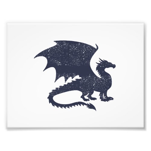 Silhouette of dragon _ Choose background color Photo Print