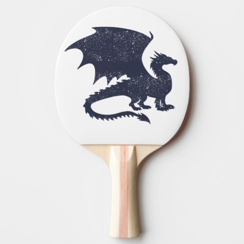 Silhouette of dragon _ Choose background color Ping Pong Paddle