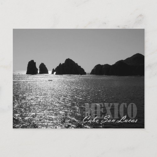 Silhouette of El Arco de Cabo San Lucas Postcard