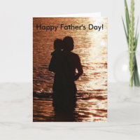 Silhouette of Father and Child Card