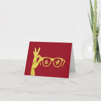 Silhouette of Glasses Optometrist Christmas Card