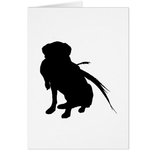 Silhouette of Labrador Retriever with pheasant Cards (Front)