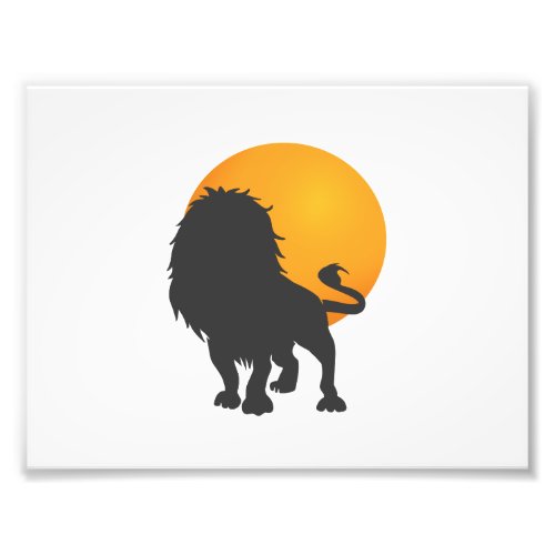 Silhouette of lion _ Choose background color Photo Print