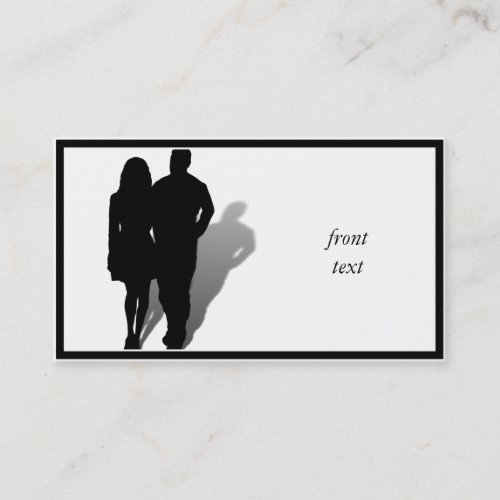 Silhouette of Man  Woman Business Card