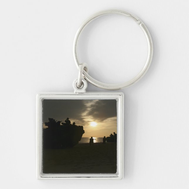 Silhouette of Marines Keychain (Front)