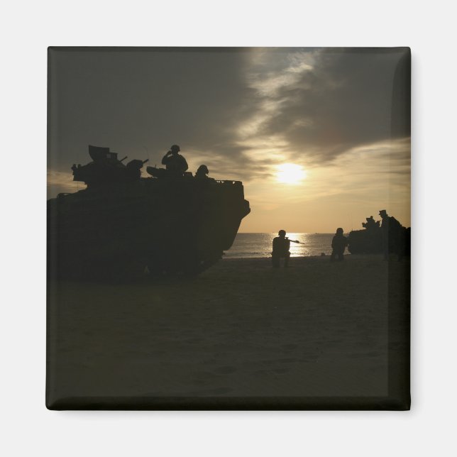 Silhouette of Marines Magnet (Front)