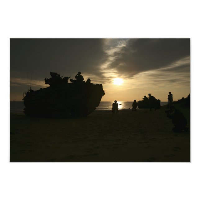 Silhouette of Marines Photo Print (Front)