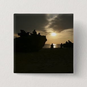 Silhouette of Marines Pinback Button