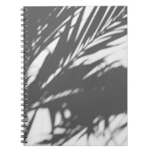 Silhouette of palm tree notebook