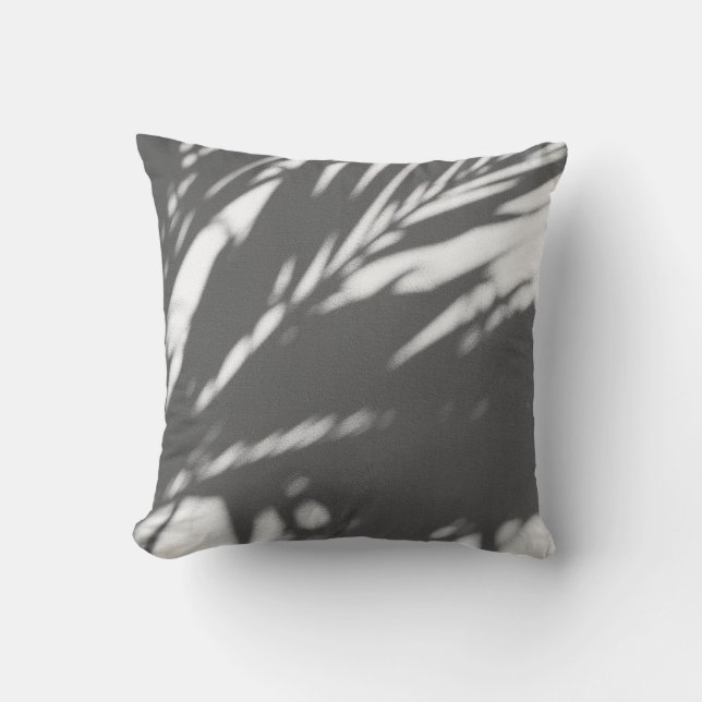 Silhouette of palm tree throw pillow (Front)