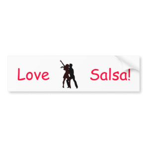 Silhouette of Salsa Dancers Bumper Sticker