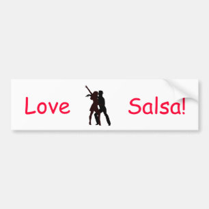 Silhouette of Salsa Dancers Bumper Sticker
