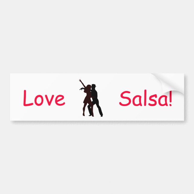Silhouette of Salsa Dancers Bumper Sticker (Front)