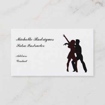 Silhouette Of Salsa Dancers Business Card by IBadishi_Digital_Art at Zazzle