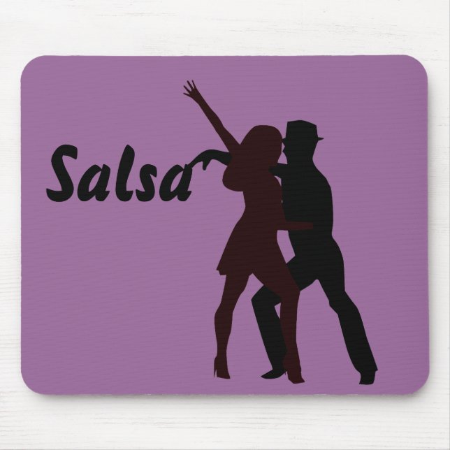 Silhouette of Salsa Dancers Mouse Pad (Front)