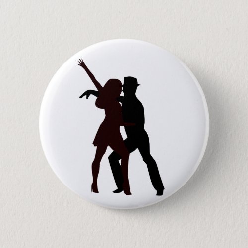 Silhouette of Salsa Dancers Pinback Button