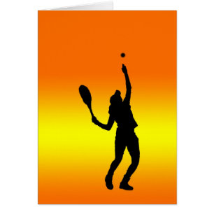 Silhouette of serve card