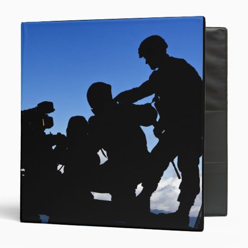 Silhouette of soldiers binder