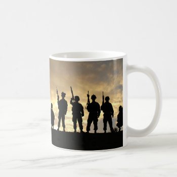 Silhouette Of Soldiers In 101st Airborne Division Coffee Mug by allphotos at Zazzle