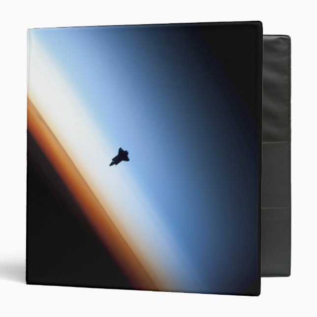 Silhouette of space shuttle Endeavour 3 Ring Binder (Front/Inside)