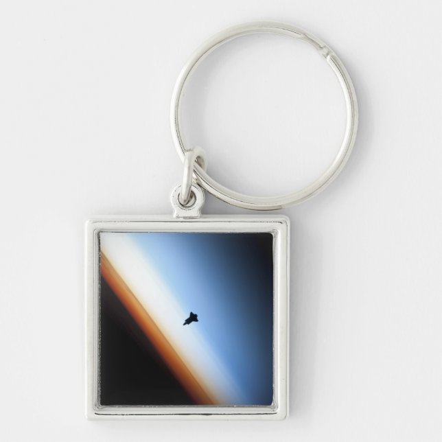 Silhouette of space shuttle Endeavour Keychain (Front)