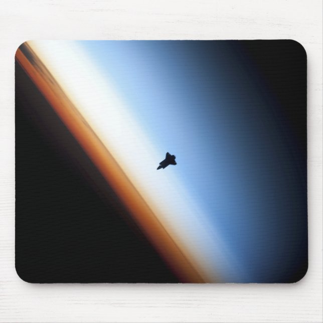 Silhouette of space shuttle Endeavour Mouse Pad (Front)