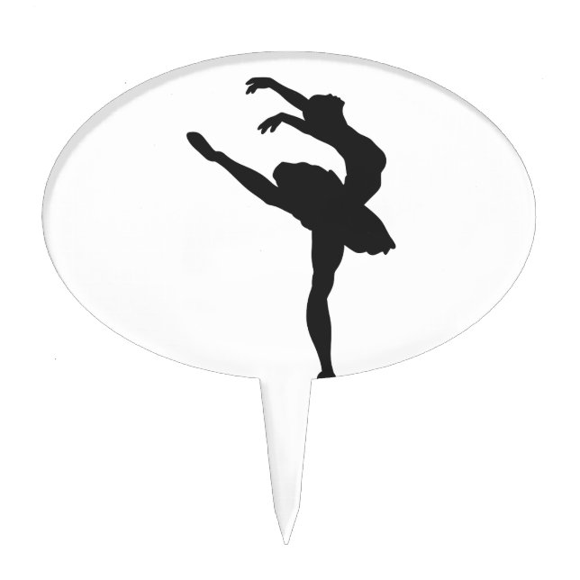Silhouette of the ballerina cake topper (Front)