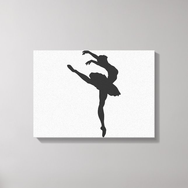 Silhouette of the ballerina canvas print (Front)
