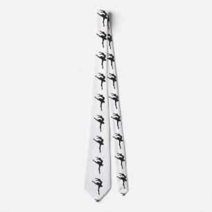 Silhouette of the ballerina neck tie