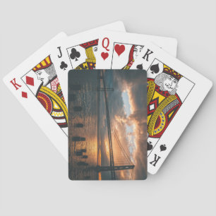Silhouette of the Golden Gate Bridge Poker Cards
