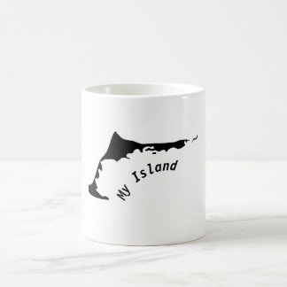 Silhouette of the peninsula Zingst, Darß and Fish Coffee Mug