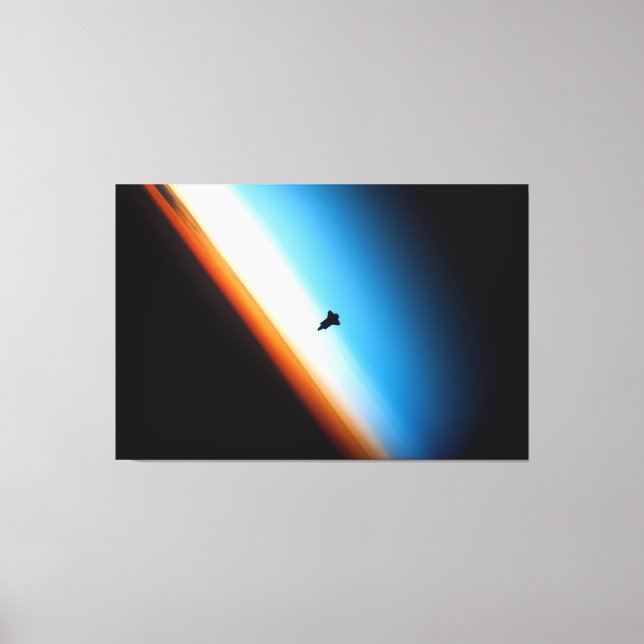 Silhouette of the Space Shuttle Endeavour Canvas Print (Front)