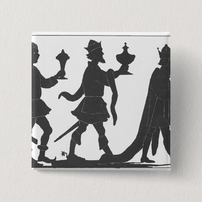 Silhouette of the Three Kings Pinback Button (Front)