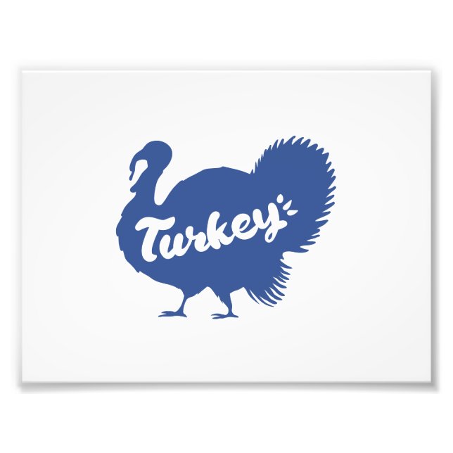 Silhouette of turkey - Choose background color Photo Print (Front)