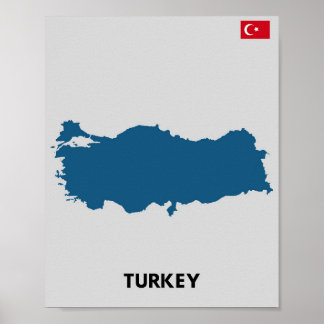 Silhouette of Turkey Poster