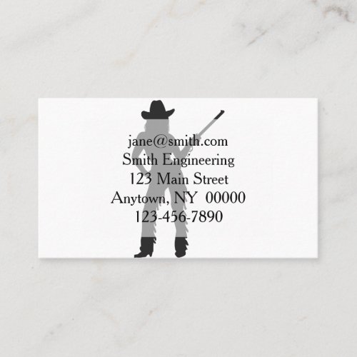 Silhouette of Western Cowgirl Business Card