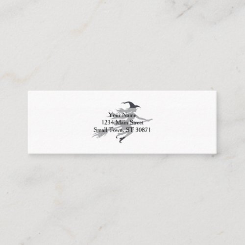 Silhouette of witch _ Choose background color Mini Business Card